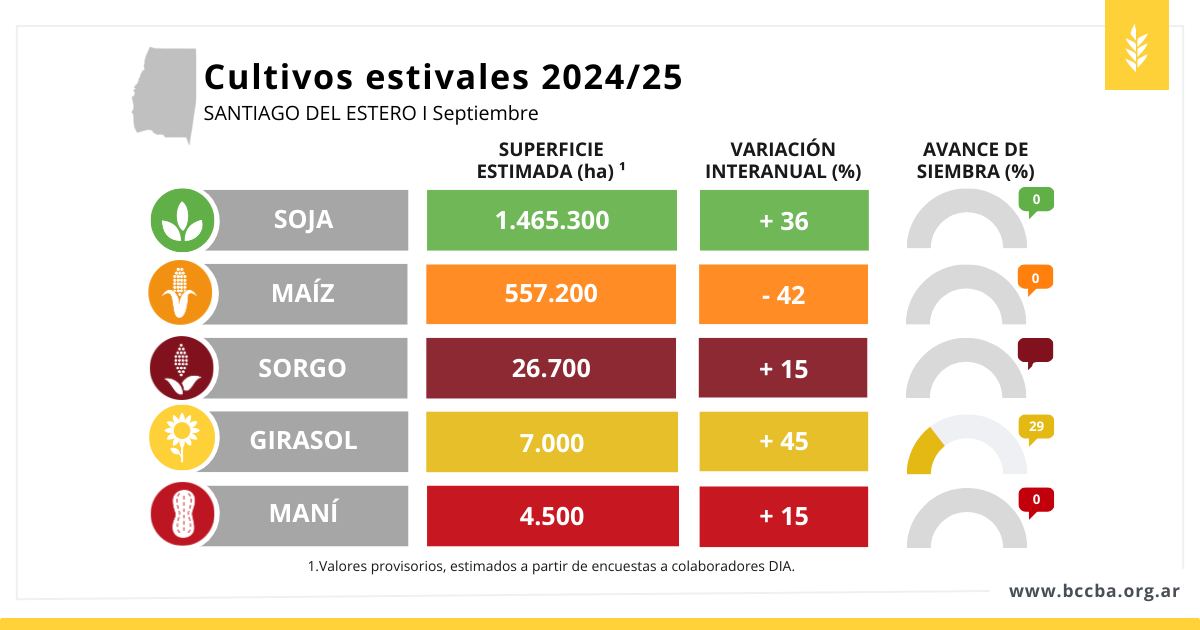 avance de siembra sorgo